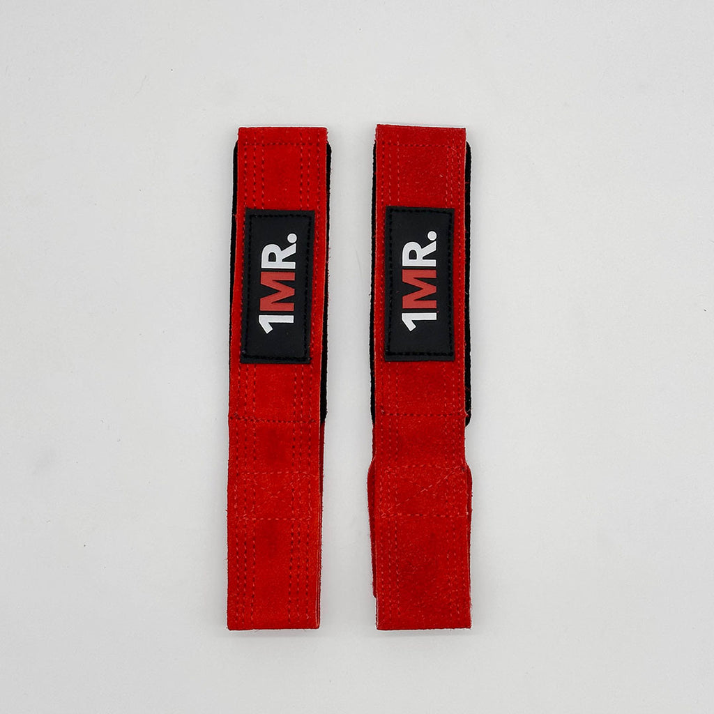 Leather Lifting Straps Red - 1MR Store
